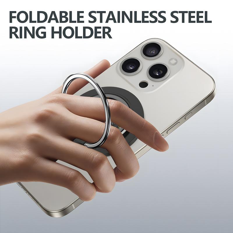 ChubbyCharge DuoCyber - 3-in-1 Magnetic Wireless Charger with Foldable Ring Kickstand