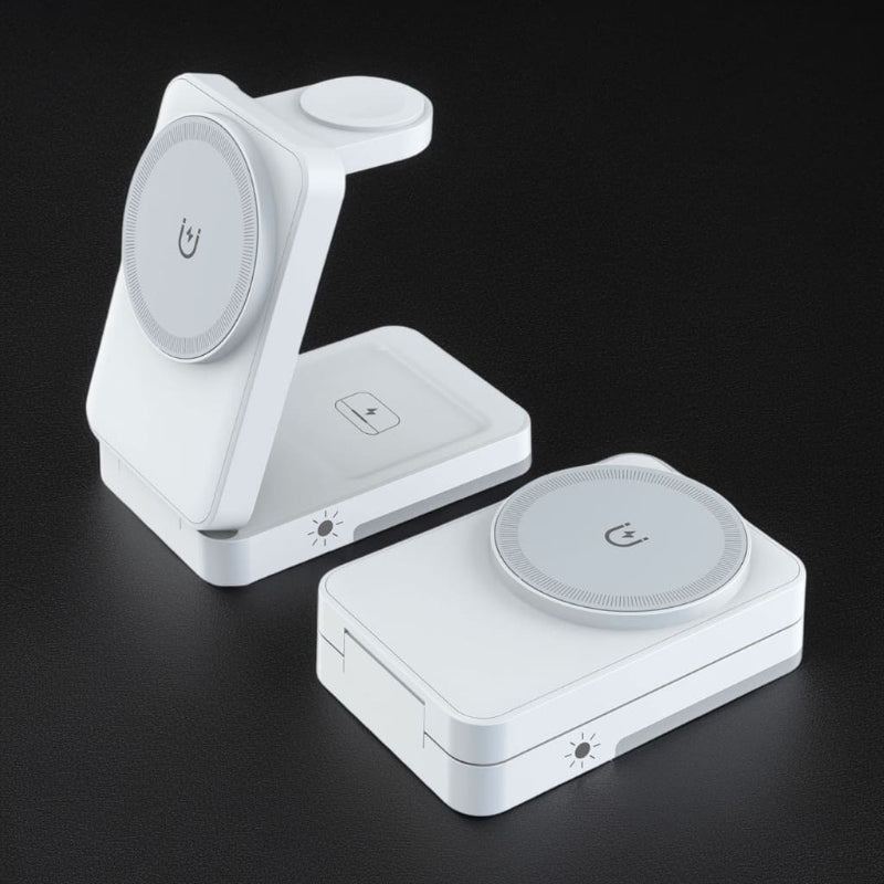 ChubbyCharge FoldPass - Credit Card Sized 3-in-1 Ultra-Thin Wireless Charger Travel Essential