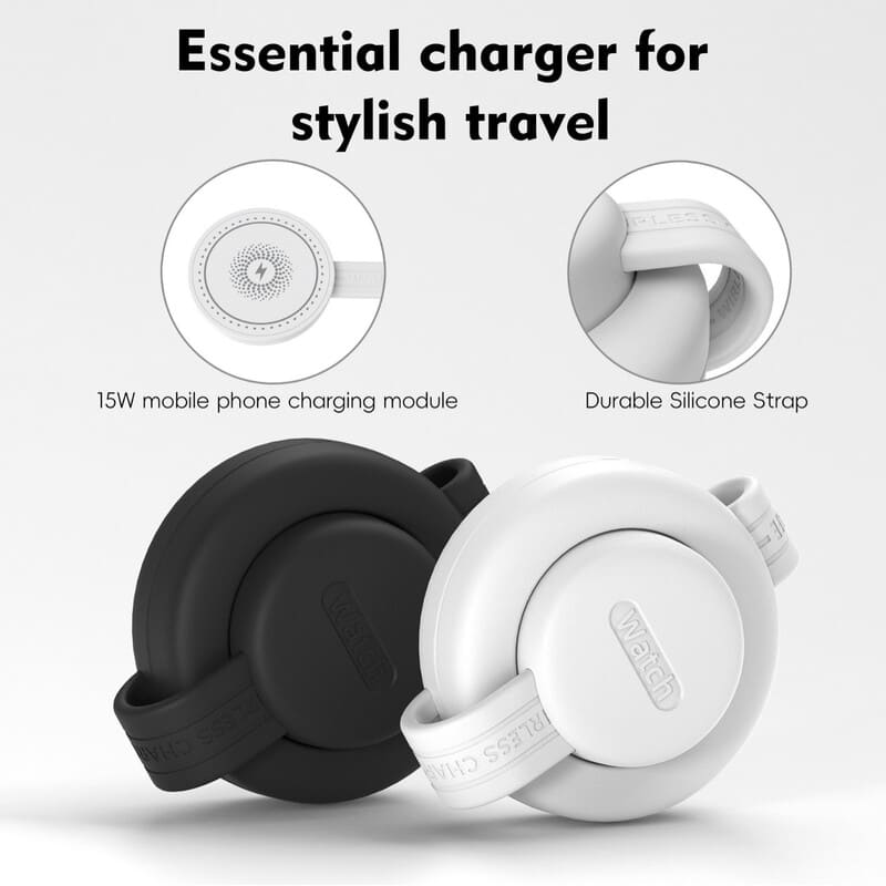 ChubbyCharge NanoPod - Ultra-Light 3-in-1 MagSafe Charger - Foldable Travel Dock for iPhone/Android/Apple Watch