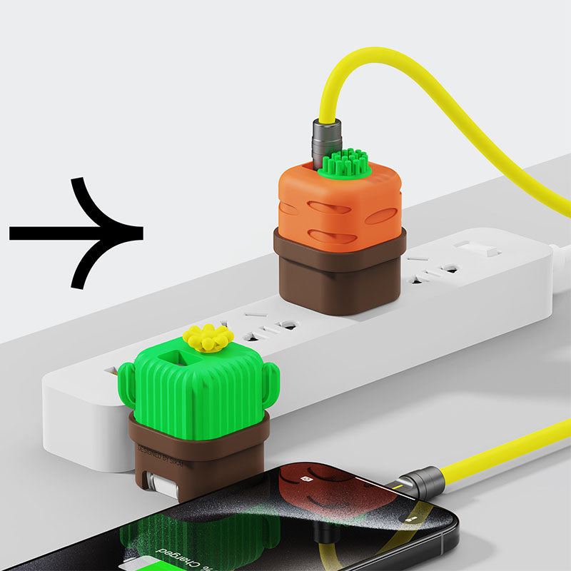 ChubbyCharge PlantPod – 33W GaN Fast Charger with Adorable Potted Protective Case