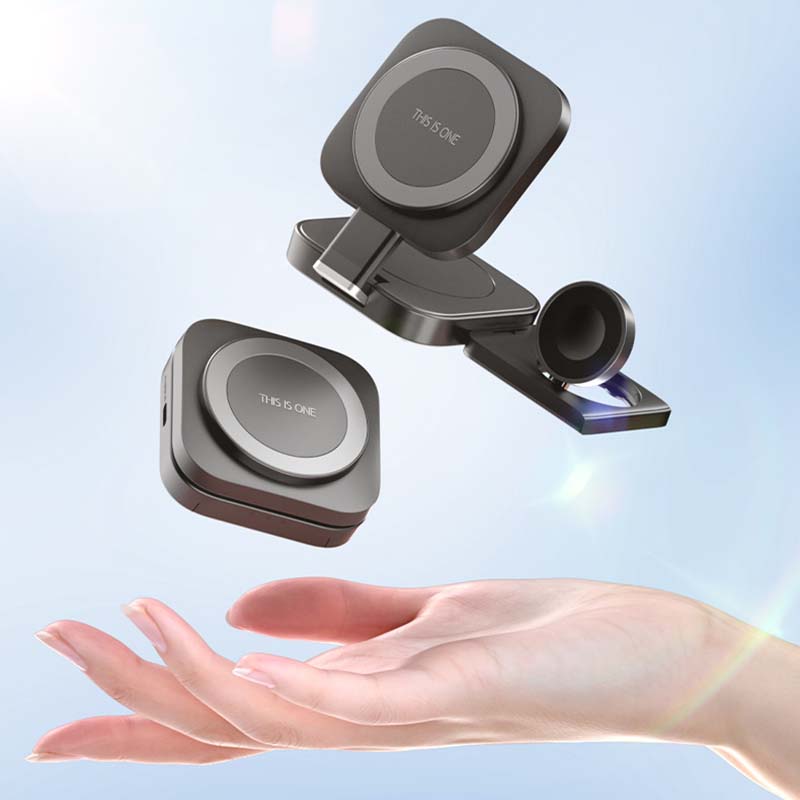 ChubbyCharge Trio - Ultra-Compact 3-in-1 Magnetic Wireless Charging Station