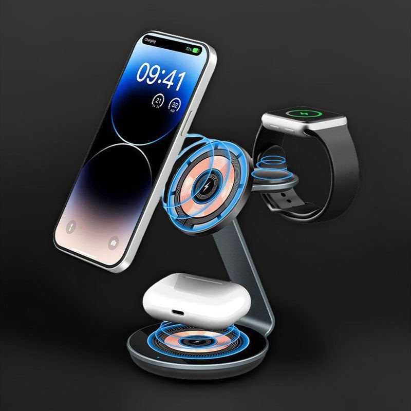 ChubbyCharge TrioFlow - 3-in-1 MagSafe Charging Station