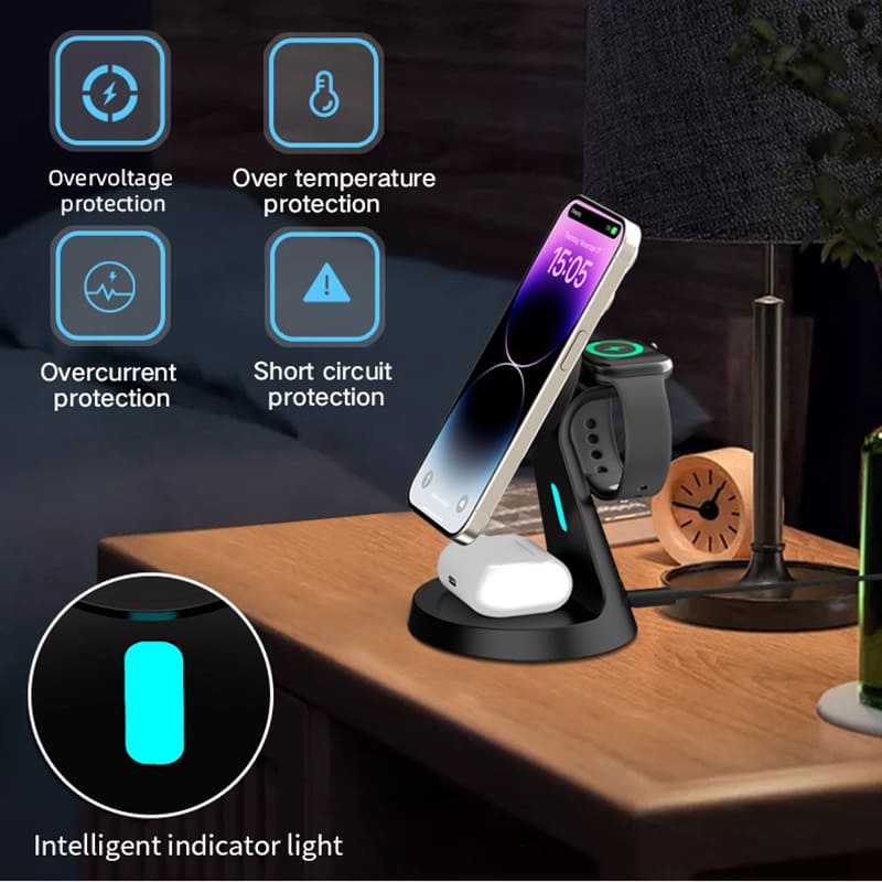 ChubbyCharge TrioFlow - 3-in-1 MagSafe Charging Station