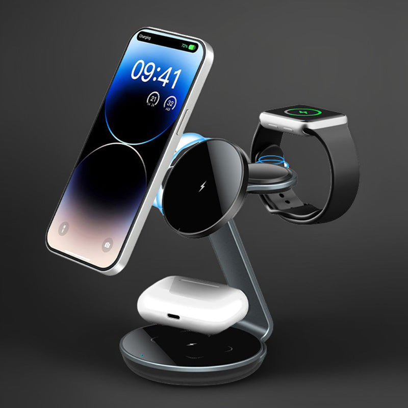 ChubbyCharge TrioFlow - 3-in-1 MagSafe Charging Station