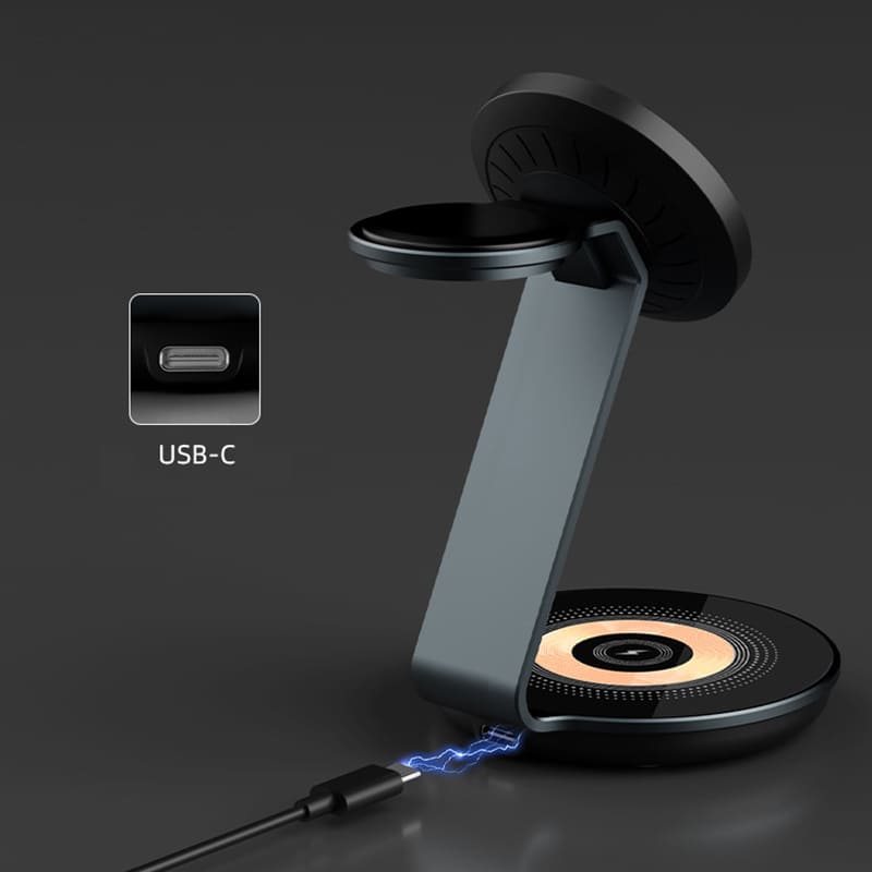 ChubbyCharge TrioFlow - 3-in-1 MagSafe Charging Station