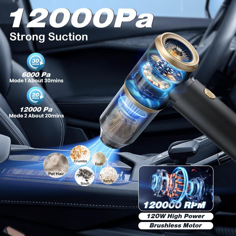 ChubbyDrive CarVac - 4-in-1 Cordless Car Dust Blower & Vacuum 60000 RPM