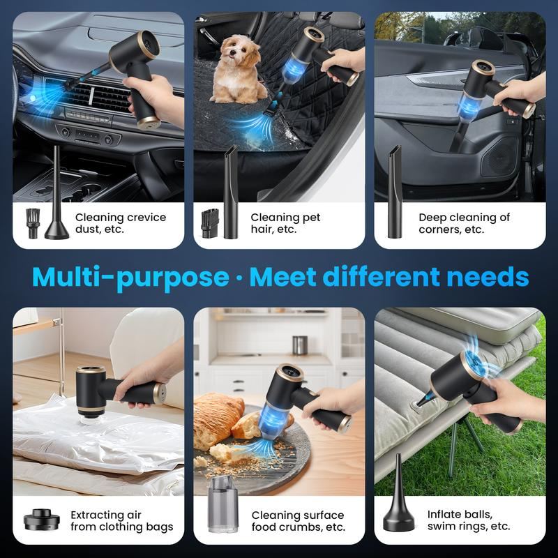 ChubbyDrive CarVac - 4-in-1 Cordless Car Dust Blower & Vacuum 60000 RPM
