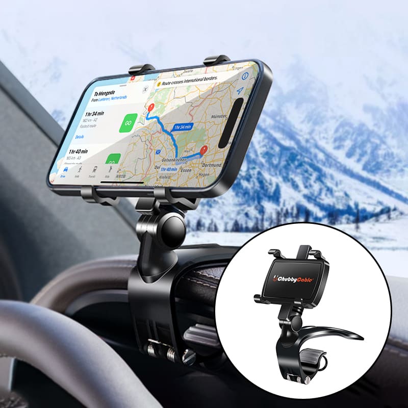ChubbyDrive Pivot - 360° One-Hand Operation Car Mount With Shock Absorption