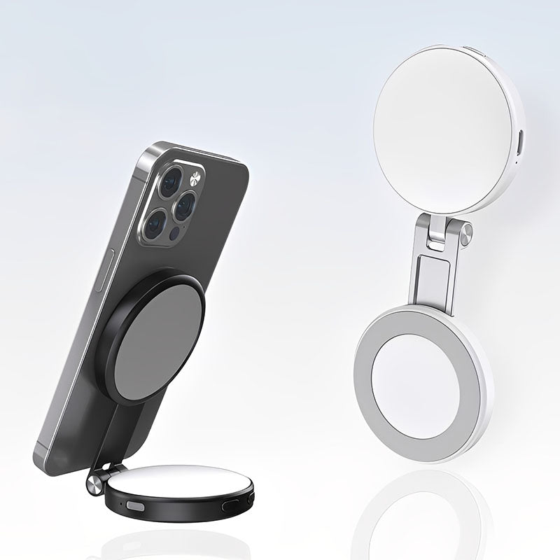 ChubbyGear GlowFold – Foldable Magnetic Selfie Light with Built-in Mirror