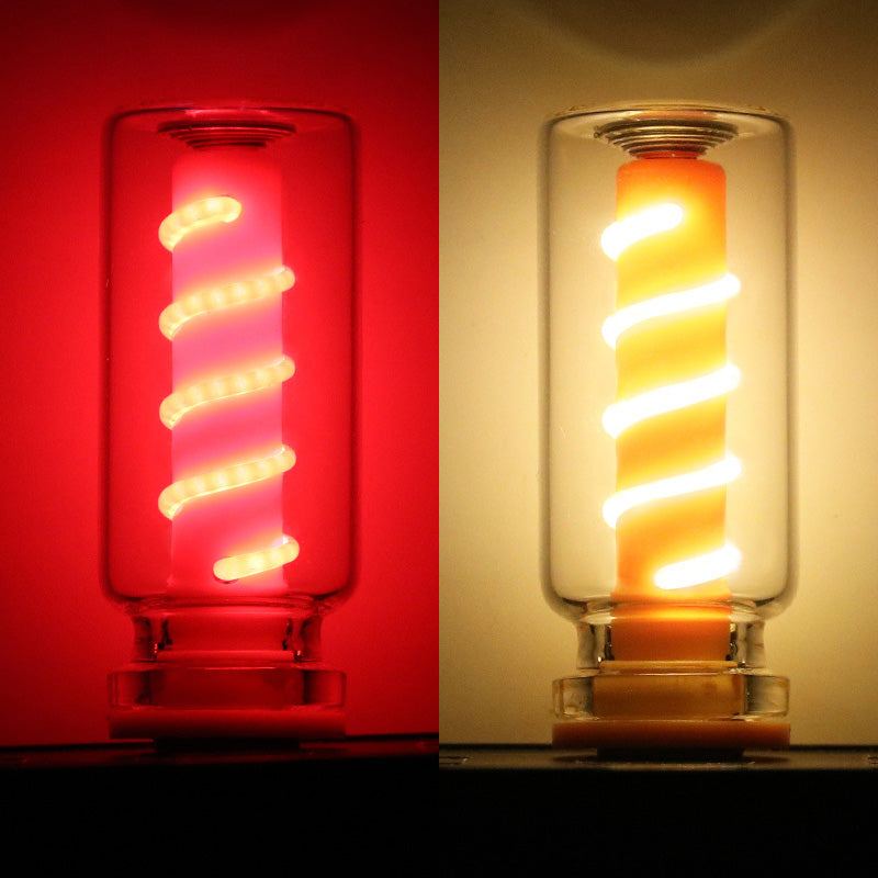 ChubbyGlow SpiralNova - Transparent RGB LED Light，USB Powered Mood Lighting for Car/Bedroom/Parties