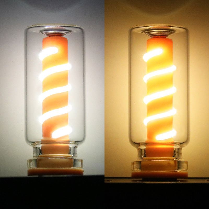 ChubbyGlow SpiralNova - Transparent RGB LED Light，USB Powered Mood Lighting for Car/Bedroom/Parties