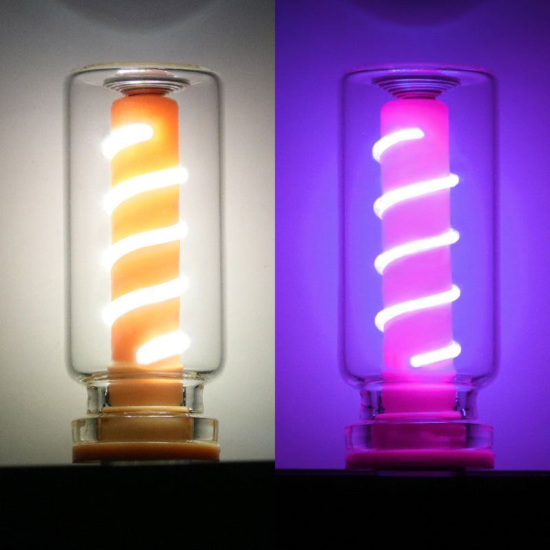 ChubbyGlow SpiralNova - Transparent RGB LED Light，USB Powered Mood Lighting for Car/Bedroom/Parties