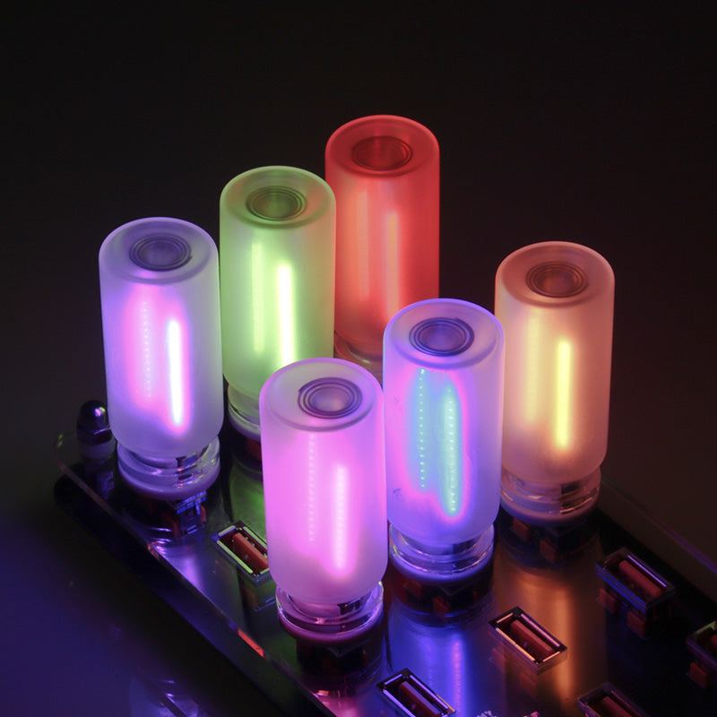 ChubbyGlow - Transparent RGB LED Light，USB Powered Mood Lighting for Car/Bedroom/Parties
