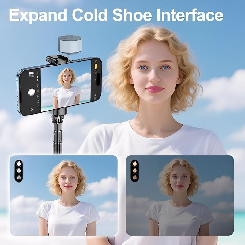 ChubbyGrip AutoPop - Auto-Extend Tripod - Magnetic Remote & 360° Rotating Head for iPhone/Android