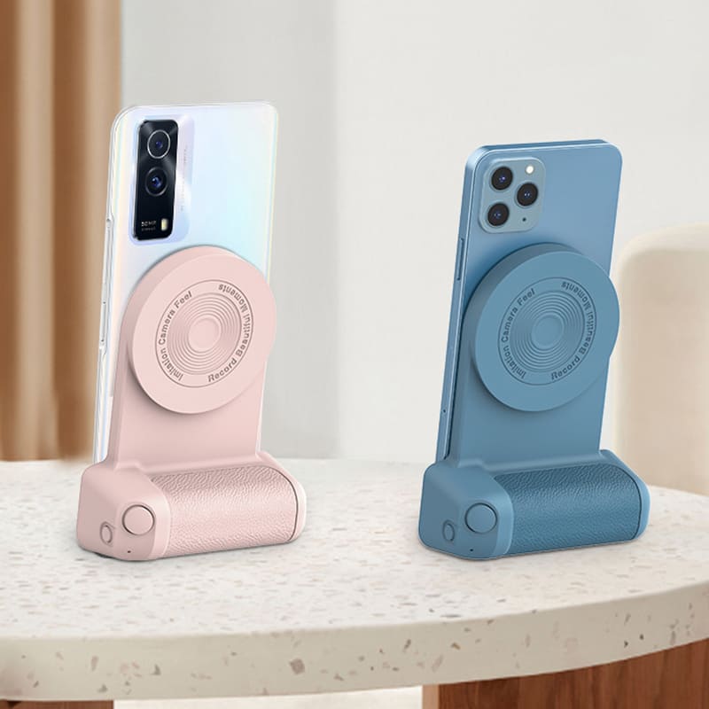 ChubbyGrip GlowClick - Magnetic Camera Grip with Ring Light - Wireless Remote & Phone Holder for iPhone/Android