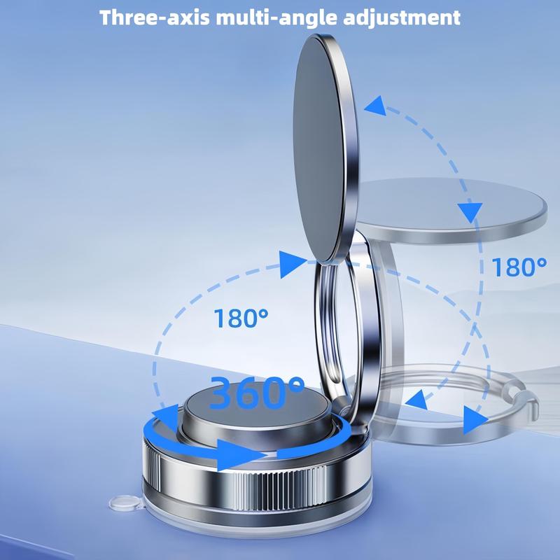 ChubbyGrip Loop - 360° Adjustable Vacuum Magnetic Phone Holder for Car,Makeup/Gym/Mirror