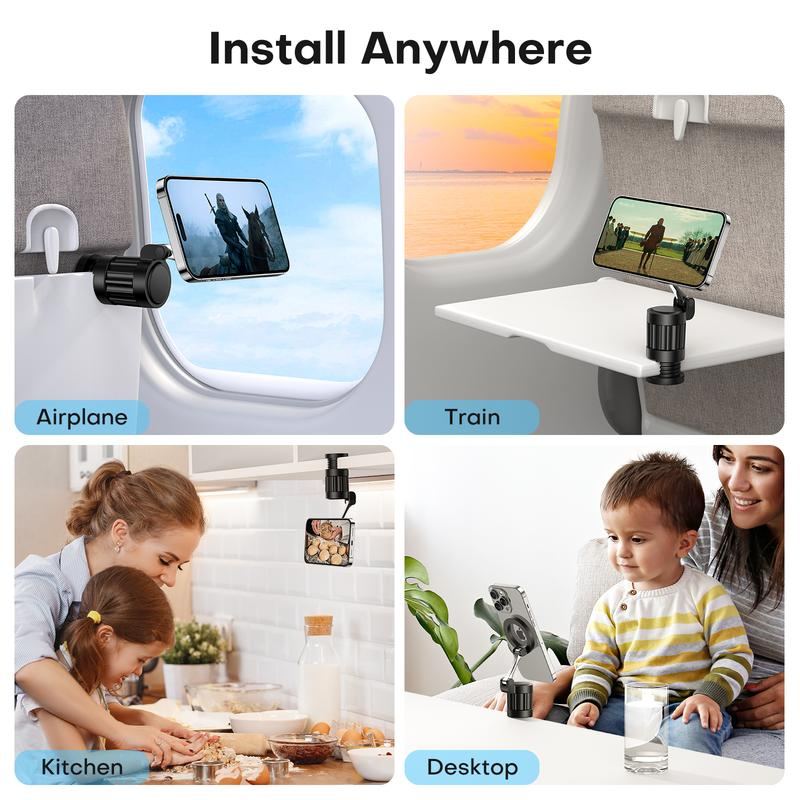 ChubbyGrip SpiralMount – 360° Magnetic Phone Holder for Hands-Free, Foldable, Travel-Ready