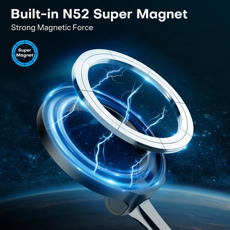 ChubbyGrip SpiralMount – 360° Magnetic Phone Holder for Hands-Free, Foldable, Travel-Ready