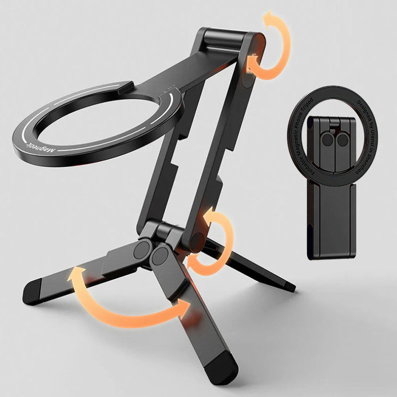 ChubbyGrip TriFold - Multi-Angle Adjustable, Foldable Aluminum Alloy Magnetic Triangle Stand