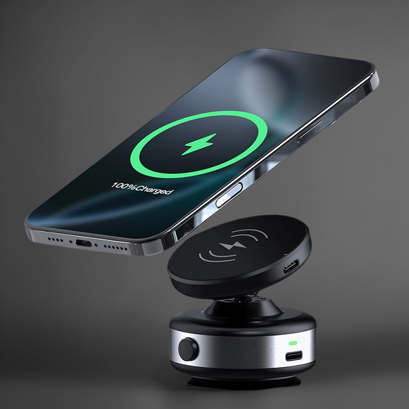 ChubbyGrip VacuSnap - Dual-Mode Phone Stand - Vacuum Base & Magnetic Grip for Car/Desk/Selfie