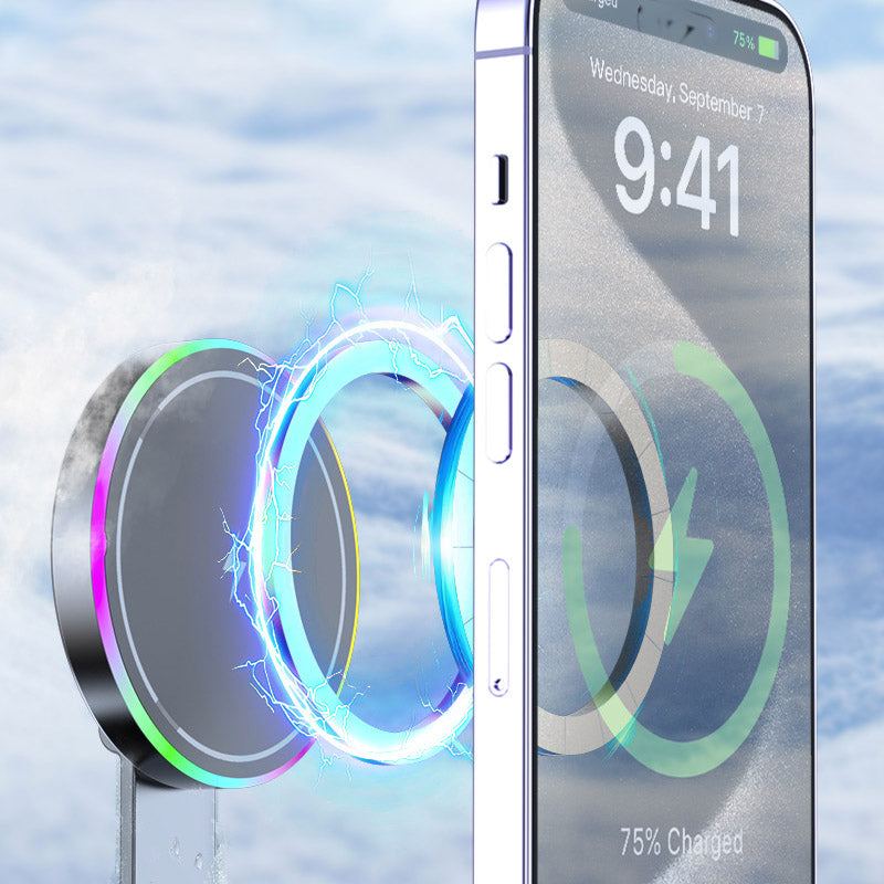 ChubbyGrip Vibe - 15W MagSafe Car Charger Super Suction Mount With Vibe Lighting