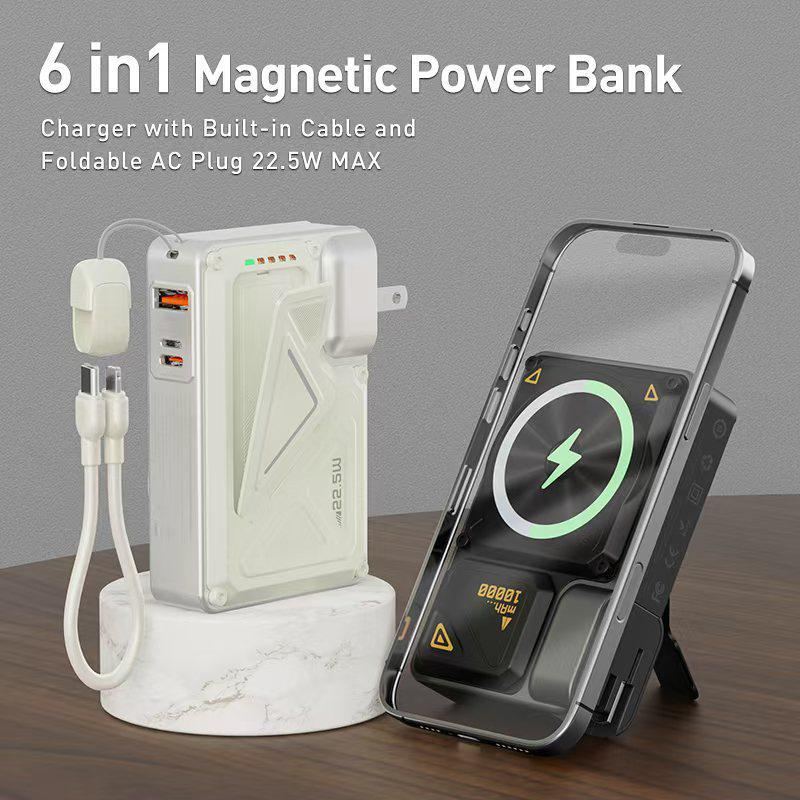 ChubbyPower Magnetic Power Bank – 10,000mAh Power Bank with Wall Plug ...