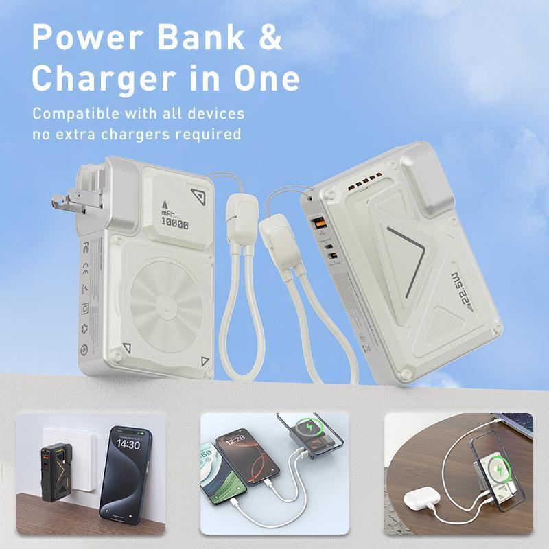 ChubbyPower Magnetic Power Bank – 10,000mAh Power Bank with Wall Plug ...