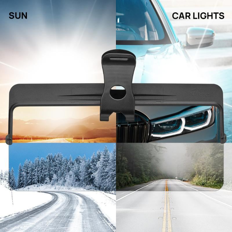 Upgraded Polarized Car Sun Visor Extender - Anti Glare HD Visor With Cat Claw Clip, 180° Adjustable