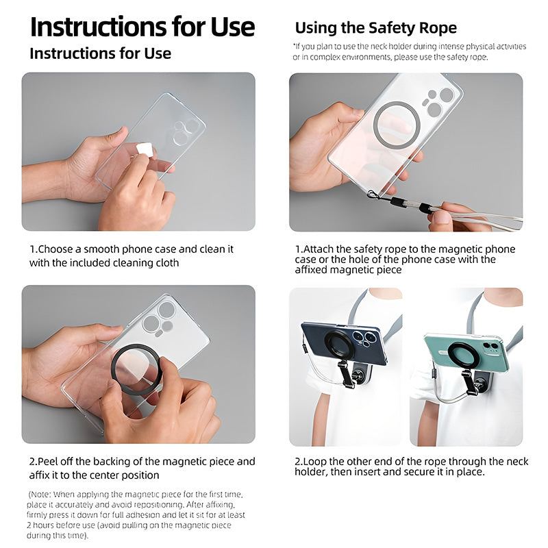 ChubbySnap Magnetic Neck Holder Pro – Hands-Free Phone Strap