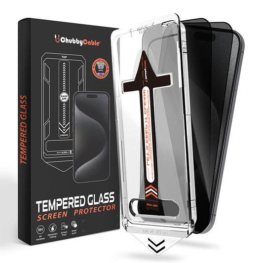 Chubbycable SpyBlocker - Military-Grade Privacy Screen with Magic Installer & Self-Cleaning Adhesive