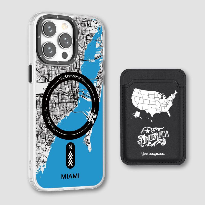 "City Map - Miami" Urban Adventure iPhone Case