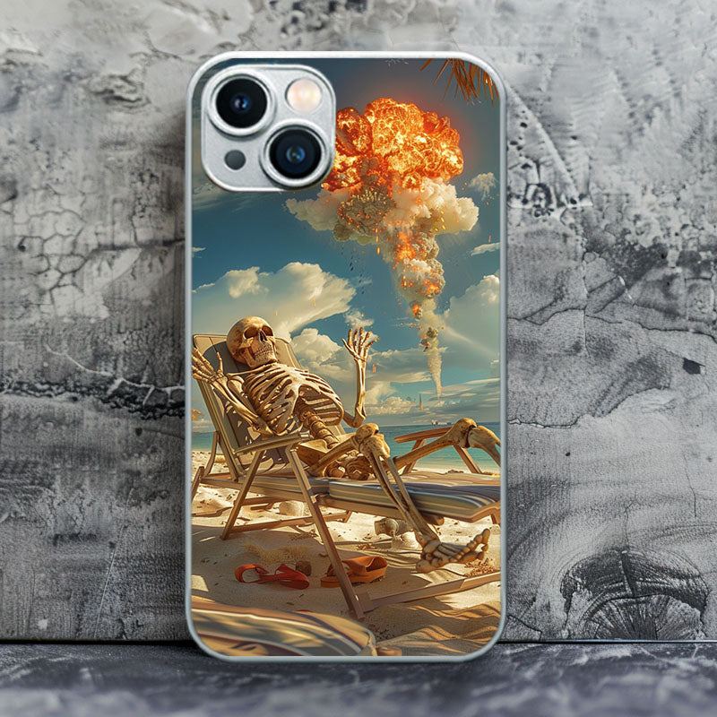 "CoastalBoneBlastHorror" Special Designed Glass Material iPhone Case（复制）