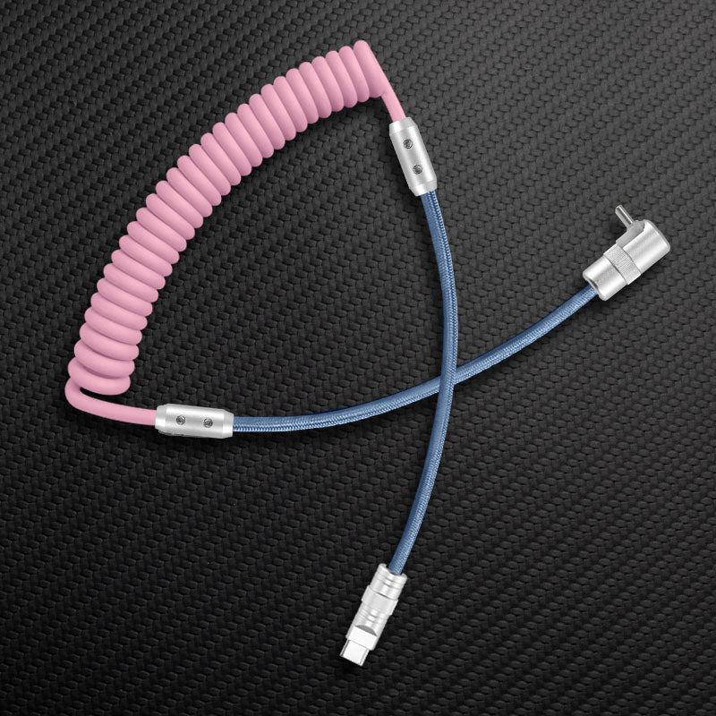 Iphone Spring Cable Color Blocked Chubby 90° Spring Cable | ChubbyCable – Chubbycable