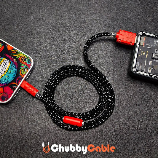 "Colorblock Chubby" Colorful Braided Fast Charging Cable