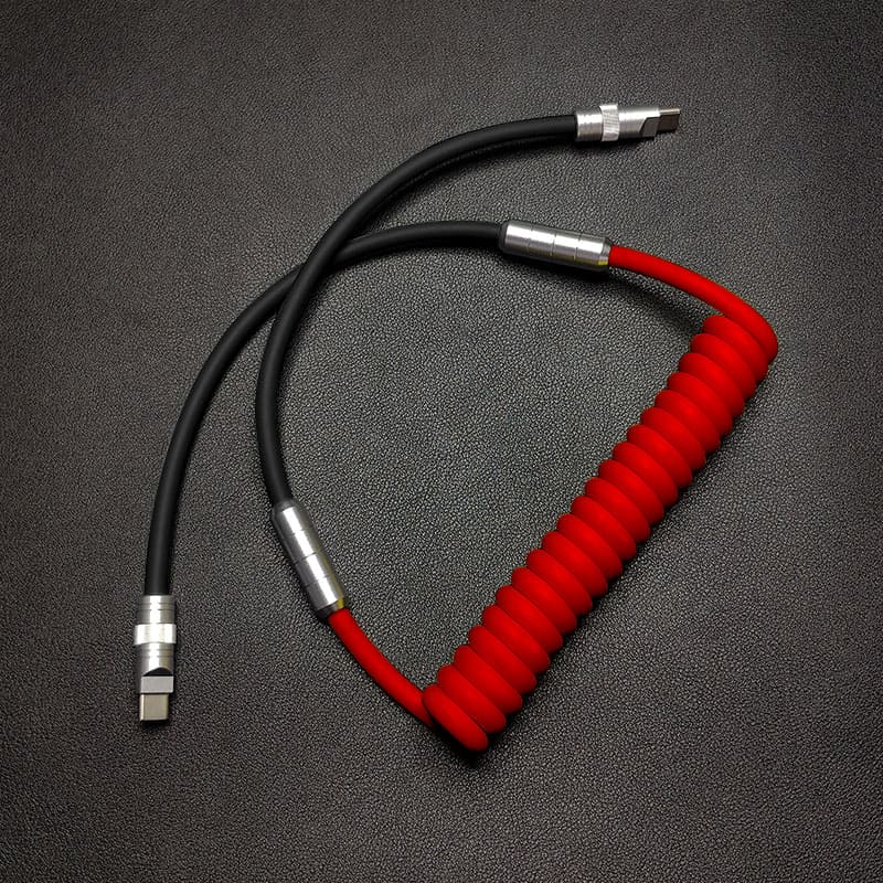 "Colorblock Chubby" Fast Charging Car Spring Cable