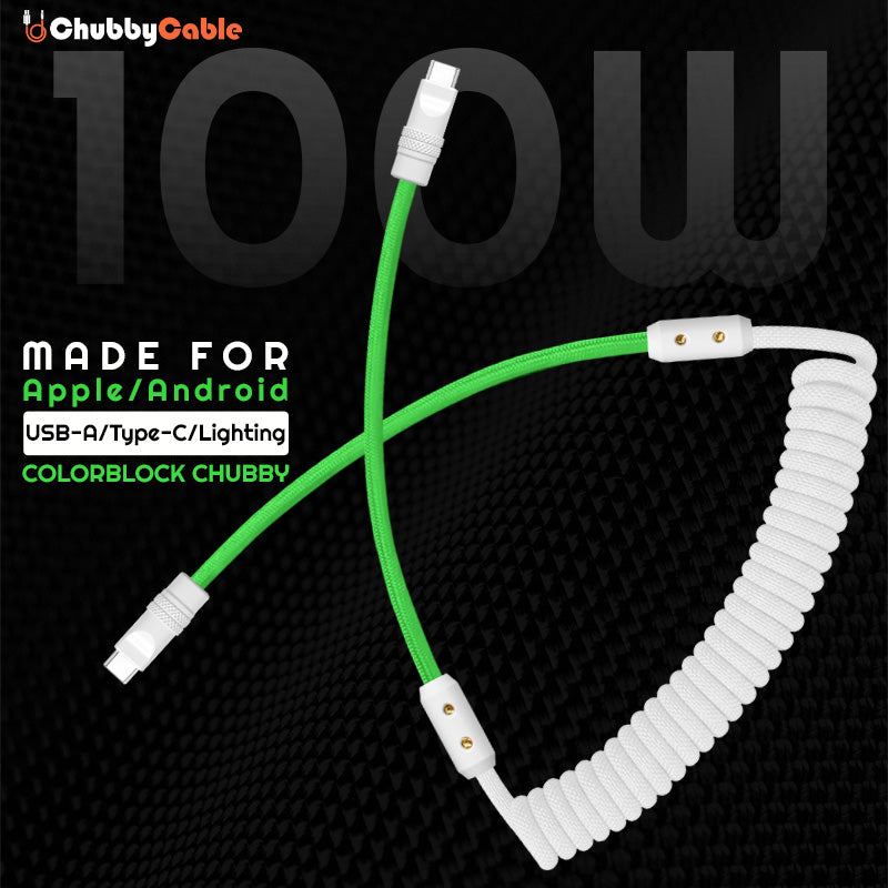 ColorBlock Chubby Spring Charge Cable | ChubbyCable – Chubbycable