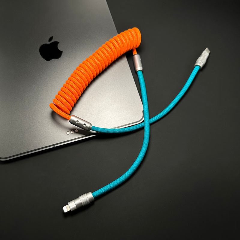 Iphone Spring Cable Colorblock Color Spring Charge Cable | Chubbycable