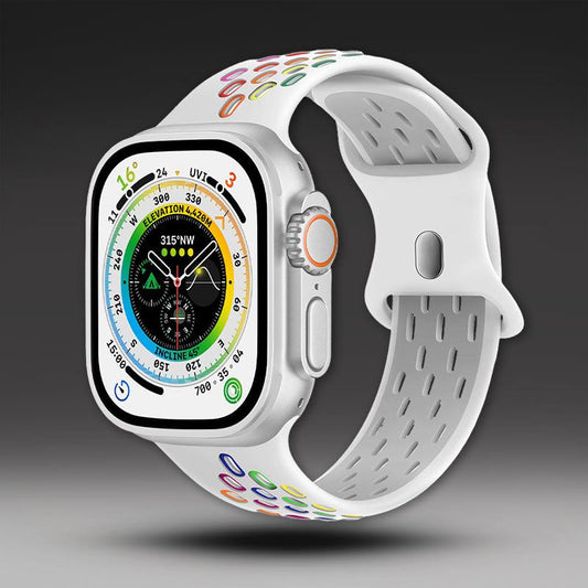 "Colorful Sport Band" Breathable And Sweat-absorbent Silicone Strap For Apple Watch