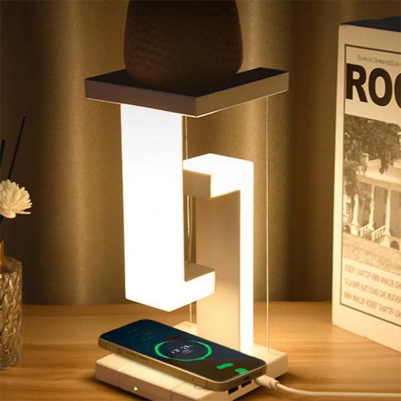 Creative Floating Cell Phone Wireless Charging Table Lamp