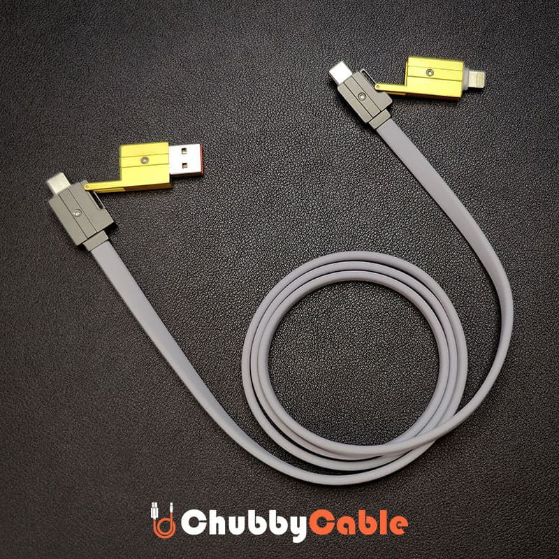"Curly Cyber" Travel 4 in 1 Fast Charging Cable