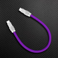 Purple short USB-C to USB-C ChubbyCable charging cable