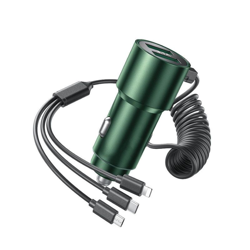 "Cyber" 5-In-1 33W Fast Car Charger With Spring Cable