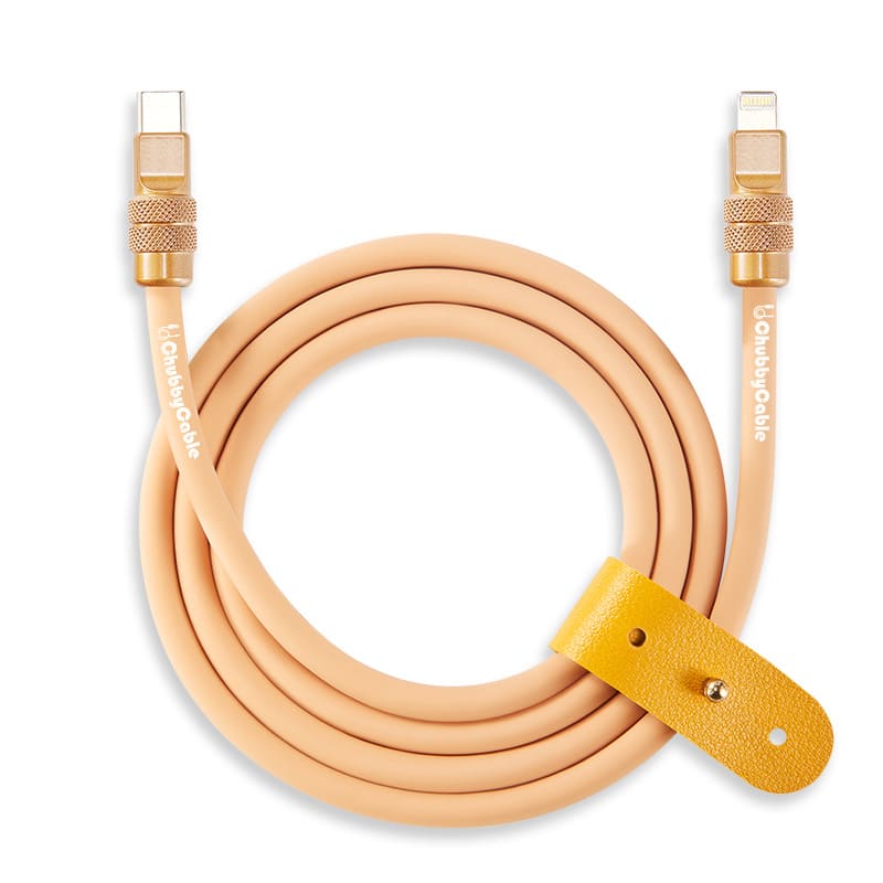 "Desert Titanium" Luxury Gold Charging Cable for iPhone 16 ProMax