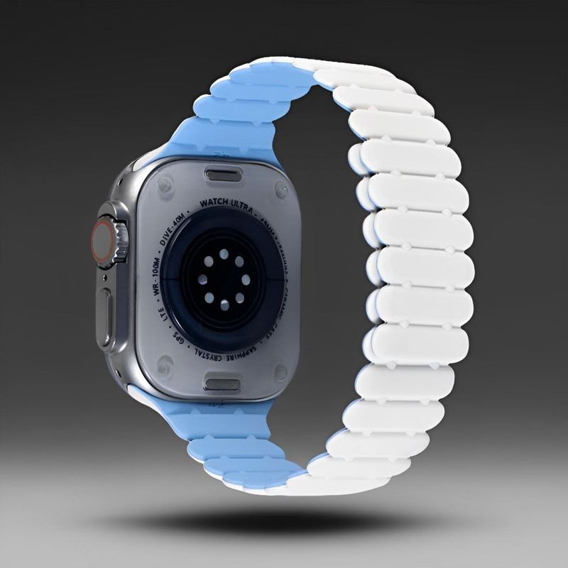 "Dual-Tone" Ultra-Thin Lightweight Silicone Magnetic Band For Apple Watch