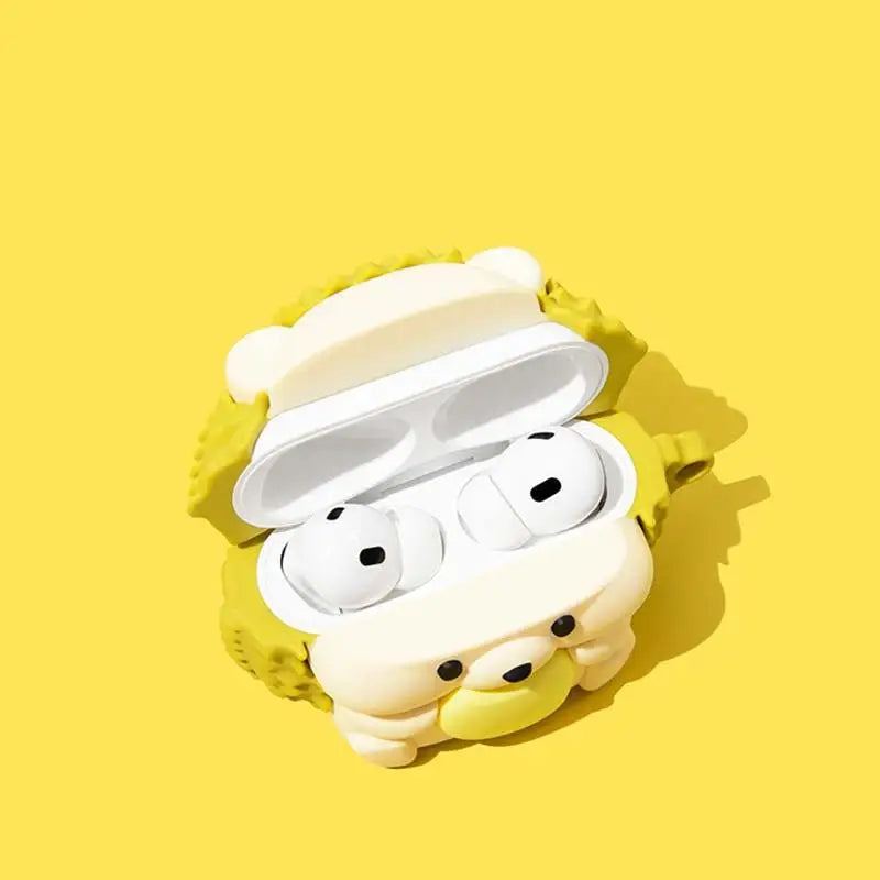 "Durian Hedgehog" Creative Silicone AirPods Case