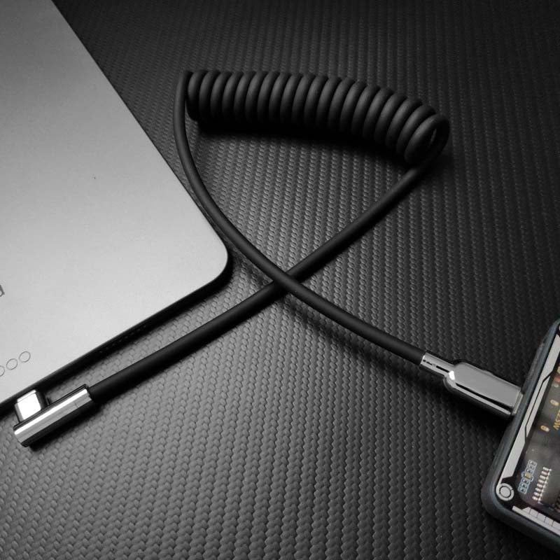 Iphone Spring Cable Elbow Chubby 240W Spring Charging Cable | ChubbyCable – Chubbycable