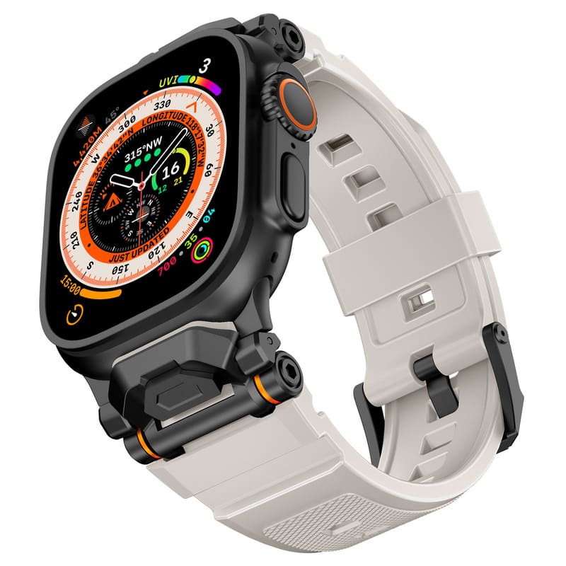 Explore Metal Connector Silicone Strap for Apple Watch