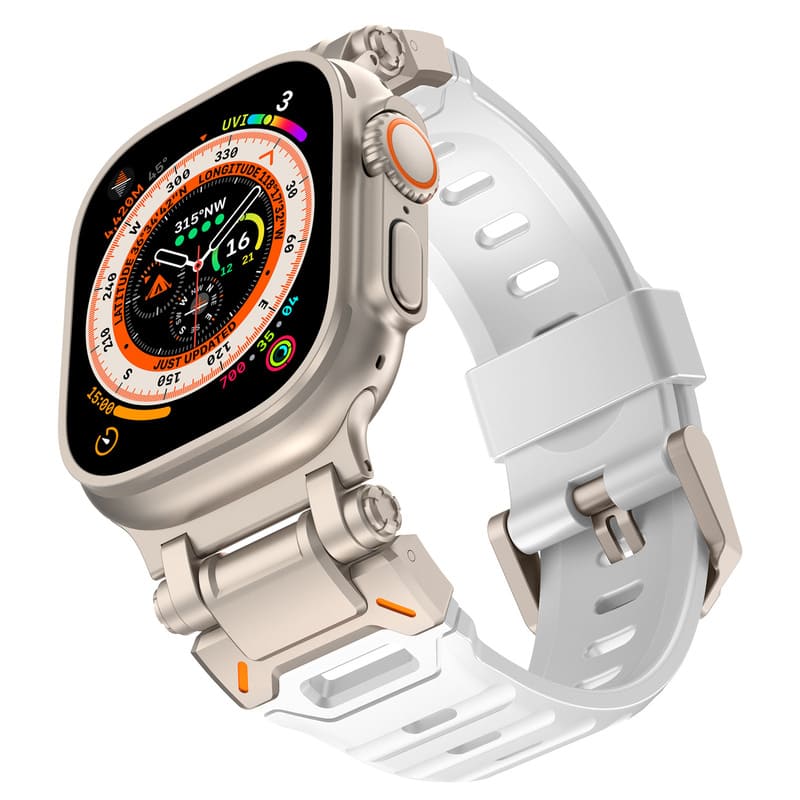 Fluoroelastomer Band with Titanium Connector for Apple Watch