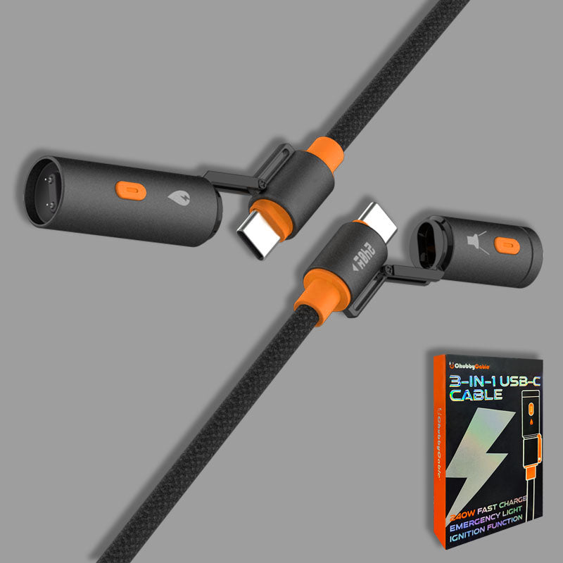 Free ChubbyWild 240W Rugged Charging Cable – Arc Ignite & Emergency Light, Outdoor Power Pro