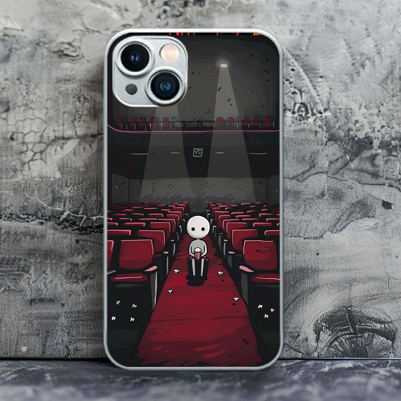 "GhostlyCinemaSnacker" Special Designed Glass Material iPhone Case